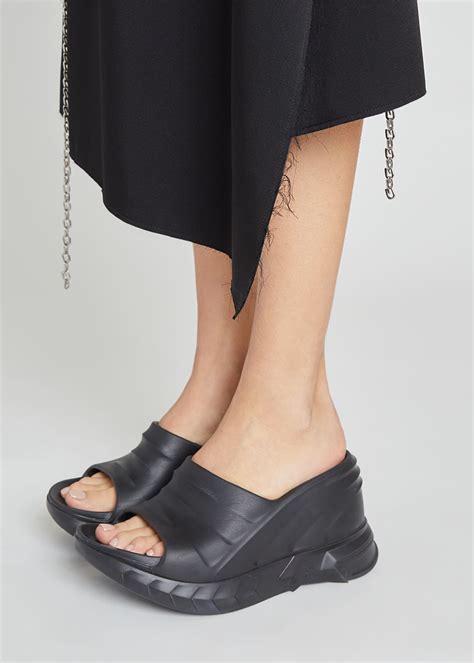 givenchy black pool slides|givenchy marshmallow slide wedge sandals.